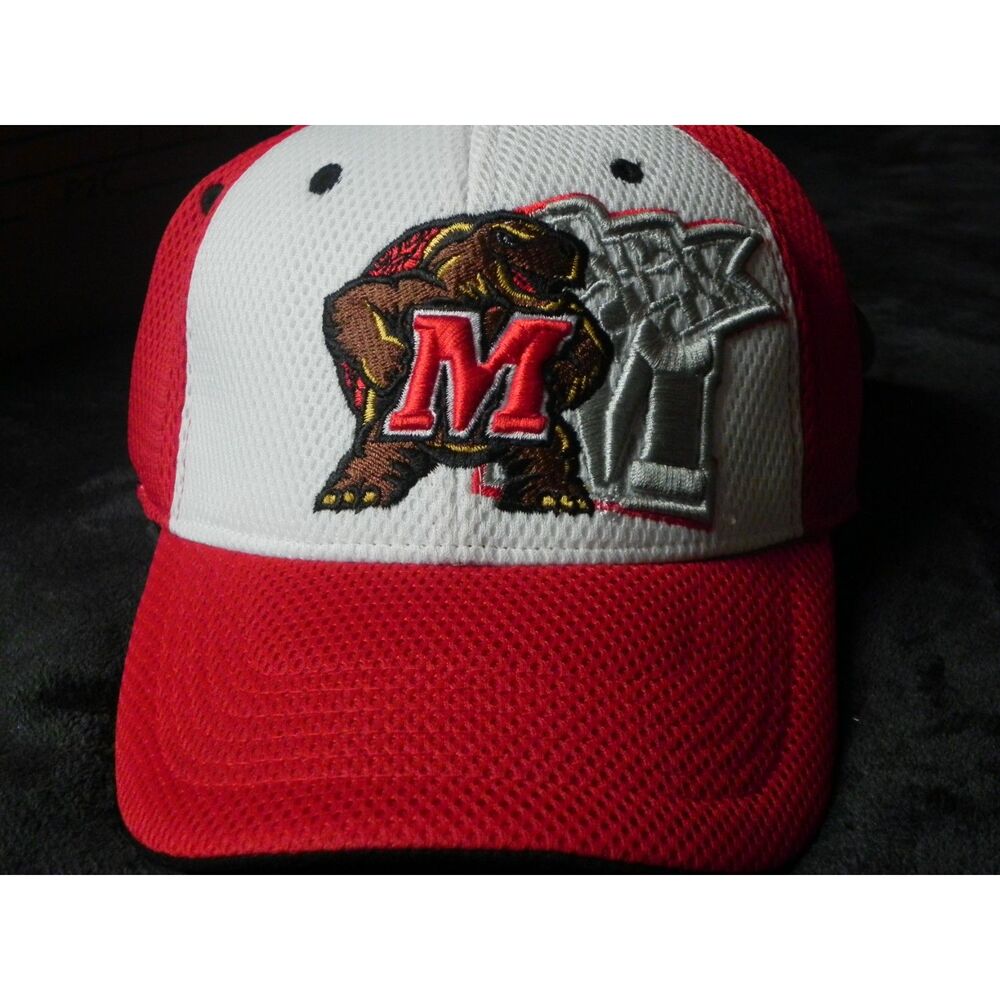 Maryland Terrapins Top of the World Testudo One-Fit Red & White Mesh Hat